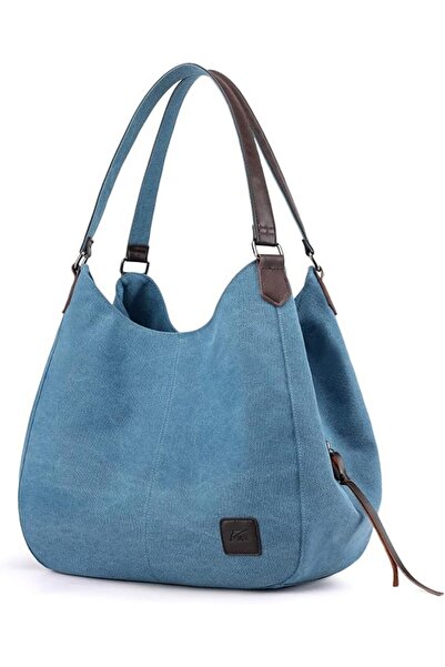 GENERAL Women's Multi-pocket Shoulder Bag Fashion Cotton Canvas Handbag Tote ...
