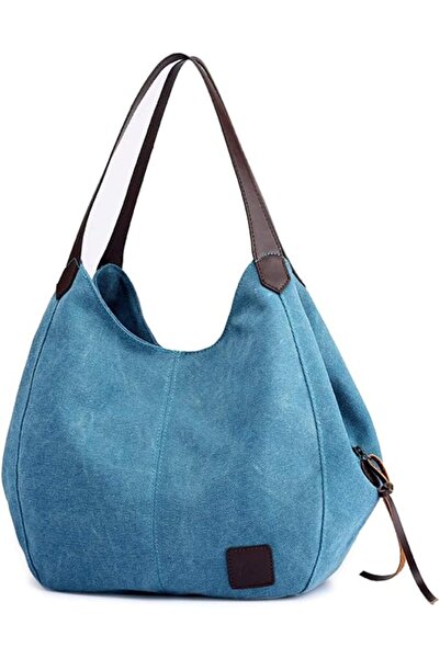 GENERAL Women's Multi-pocket Shoulder Bag Fashion Cotton Canvas Handbag Tote ...