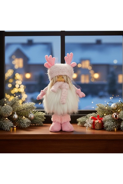 Ornament24 Figurina decorativa de Craciun textila, ornament festiv gnom, papu...