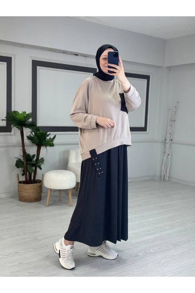 Butik Kardelen Nubuk Skirt Suit