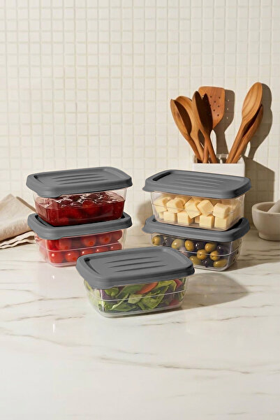 NESS HOME 5-Piece Rectangular Storage Container Breakfast Set 300 ml