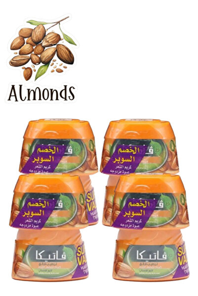 Vatika 4 قطع كريم تصفيف الشعر باللوز 140 مل عبوة من 2