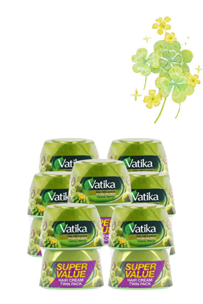 Vatika 7 قطع كريم تصفيف الشعر للتحكم في تساقط الشعر بالصبار والجرجير والزيتون...