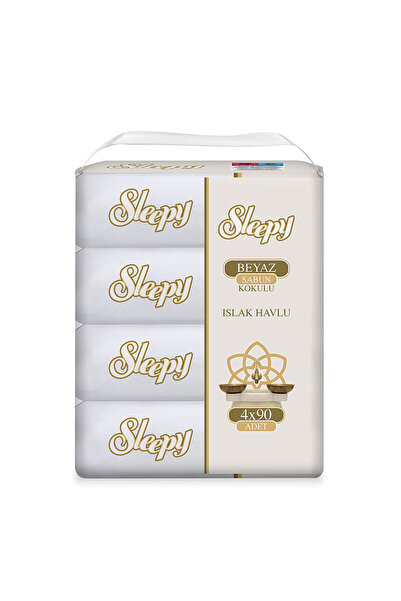 Sleepy Islak Havlu Beyaz Sabun Koku 4x90 Adet