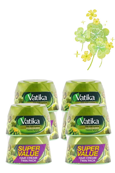 Vatika 4 قطع كريم تصفيف الشعر للتحكم في تساقط الشعر بالصبار والجرجير والزيتون...