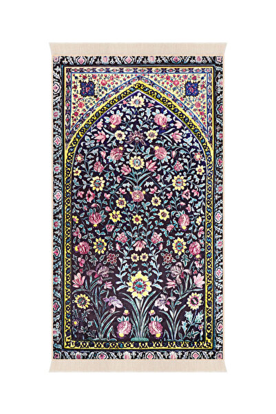 Bursa İpek Purple Sponge Velvet Prayer Mat