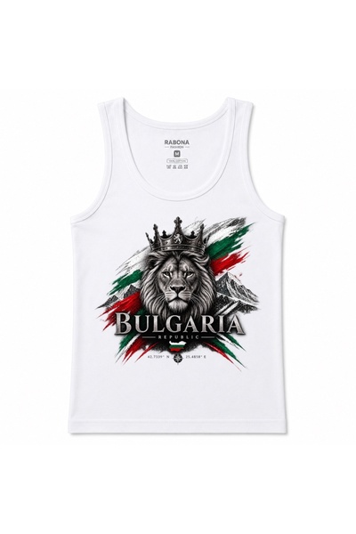 Rabona Fashion Bulgaria Crowned Lion Mountains & Landmarks Graphic Tank Top