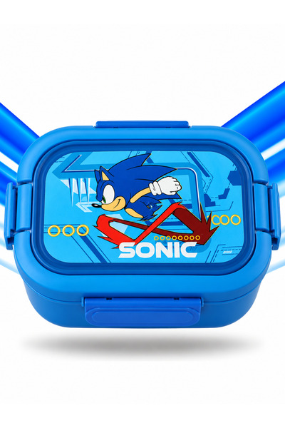 Sonic Lisanslı The Hedgehog 6 Bölmeli Beslenme Kutusu – Taşıma Saplı, Kilitli...