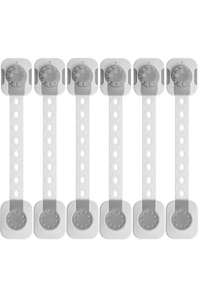GENERAL 6 Pack Adjustable Child Safety Locks Baby Safety Locks, Baby Proof Ca...