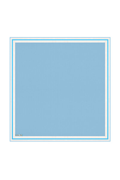 Bursa İpek Indigo Border Plain Silk Handkerchief