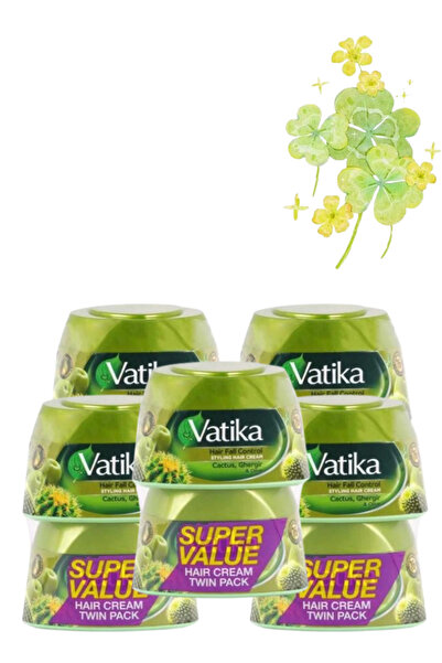 Vatika 5 قطع كريم تصفيف الشعر للتحكم في تساقط الشعر بالصبار والجرجير والزيتون...