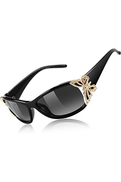 FEISEDY Women Trendy Polarized Y2K Sunglasses Butterfly Design Fashion Sun Gl...