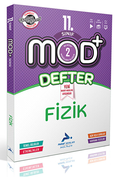 paraf yayınları 11. Sınıf Maarif Model Fizik MOD+ Defter