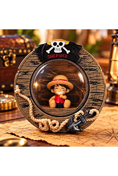 PeriMila One Piece Monkey D. Luffy Varil Tasarımlı LED Işıklı Biblo & Gece La...