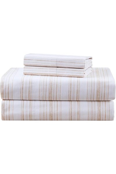 Comfort Spaces طقم ملاءات سرير من القطن 100%، قابل للتنفس، خفيف الوزن، ناعم، ...