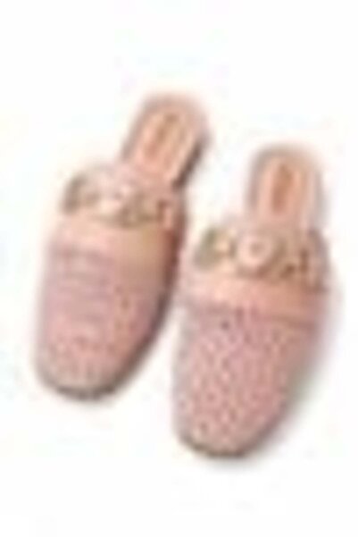 Juuuj Pink Lightweight Mesh-Textured Slippers with Buckle Detail, Offering a ...