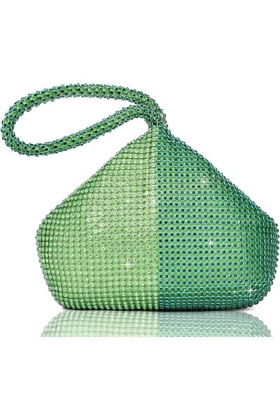 BABEYOND Women's Clutch Evening Bags Vintage Sequin Glitter Triangle Purse fo...