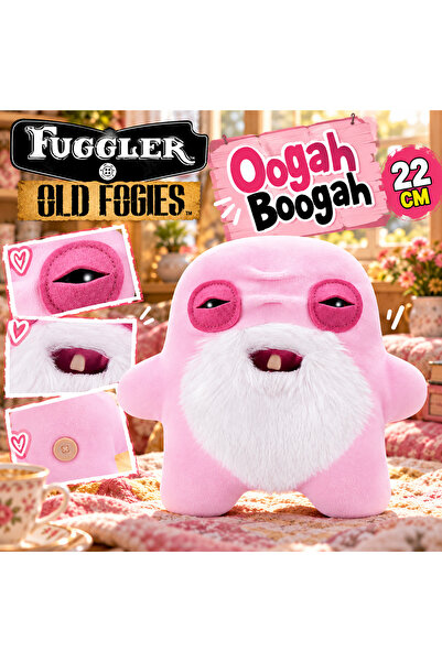 Cici Oyuncak Fuggler Old Fogies Oogah Boogah 22 cm Pembe Peluş Figür Beyaz Sa...