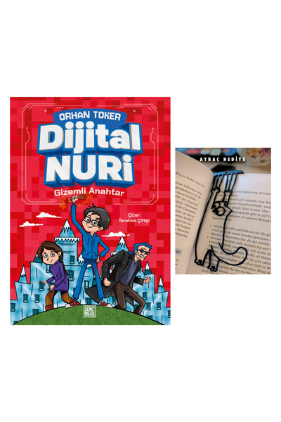 Genç Nesil DİJİTAL NURİ / GİZEMLİ ANAHTAR / SALLANAN KEDİ FİGÜRLÜ KİTAP AYRAC...