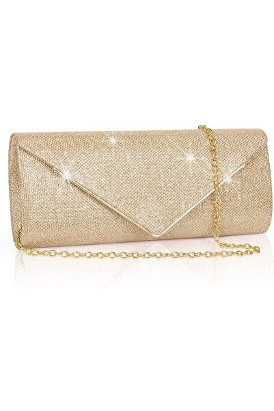 Larcenciel Clutch Purse for Women, Glitter Evening Bag Crossbody Bag with Det...