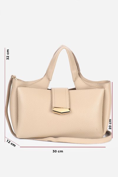 Alessia Bag Nesta Multi-Compartment Metal Buckle Hand and Shoulder Bag