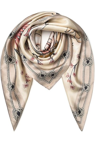 GENERAL SHIROUYU 100% Pure Mulberry Silk Scarf 35" Large Square Lightweight H...