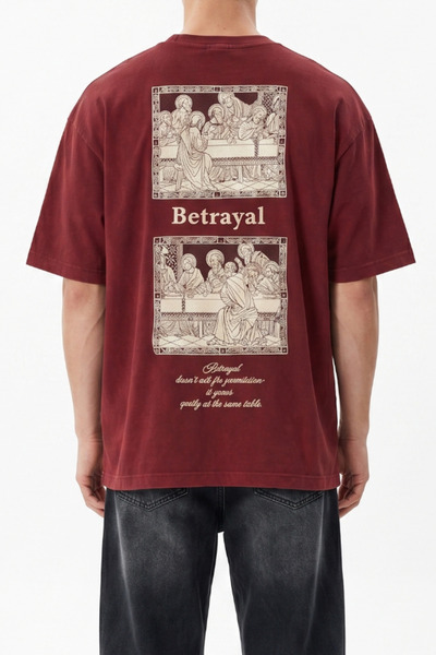 Respire Tricou Oversize Bărbați, Cu Aspect Vintage Spălat, Din Bumbac, Cu Imp...