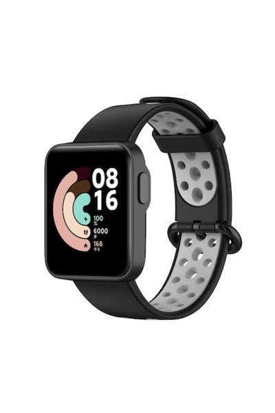 OEM Λουράκι για Xiaomi Mi Watch Lite / Redmi Watch, Σιλικόνης, Μαύρο/Γκρι