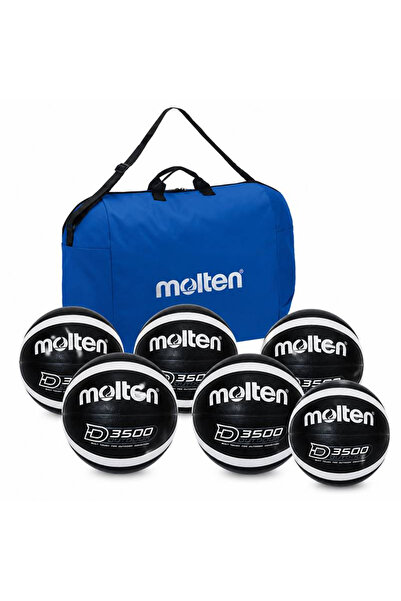 MOLTEN Pachet de 6 mingi de baschet B7D3500-KS, mărimea 7, pentru terenuri în...