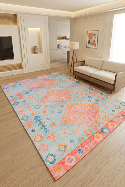 Decomia Home VIVID Etnik Desenli Vintage Şönil Kilim Salon Halısı Mutfak Halı...