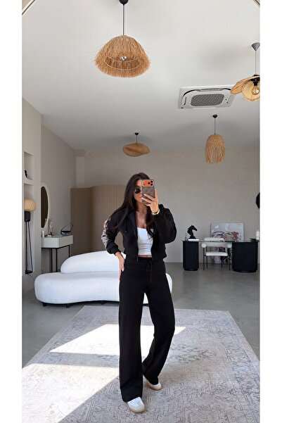Buket Teke Black Two Thread Basic Sweatpants