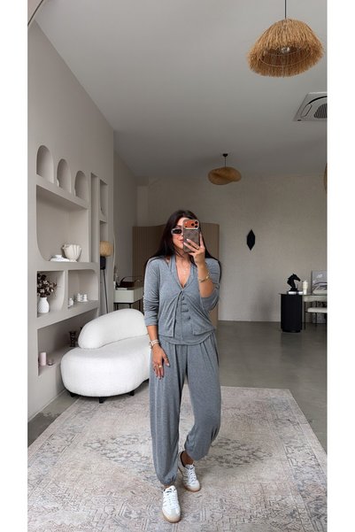 Buket Teke Gray Zr Model Self-Vest Slim Suit