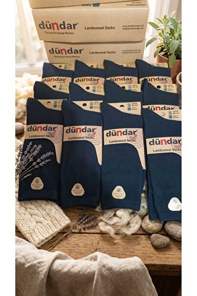 ERKEK LAMSWOOL (YÜN) ÇORAP; KIŞLIK; DİKİŞSİZ/SOFT YIKAMA/KOKULU; TAMAMI SİYAH 12'Lİ PAKET; (40-44)