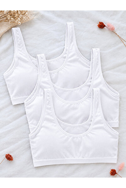 İlke Women's 3-Pack Wide Strap Padded Bra Comfortable Sports Athlete Bra