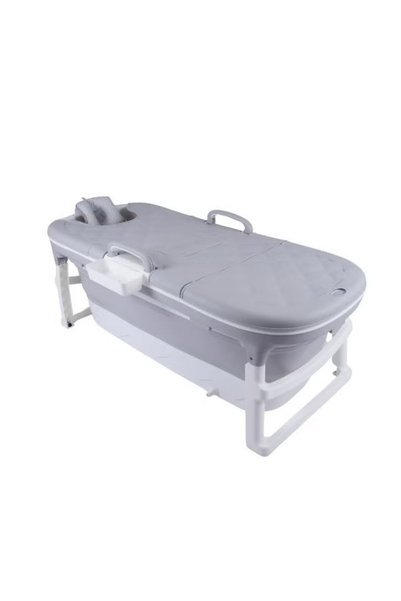 Generic 138cm Portable Collapsible Soaking Bath Tub Light Grey 138cm