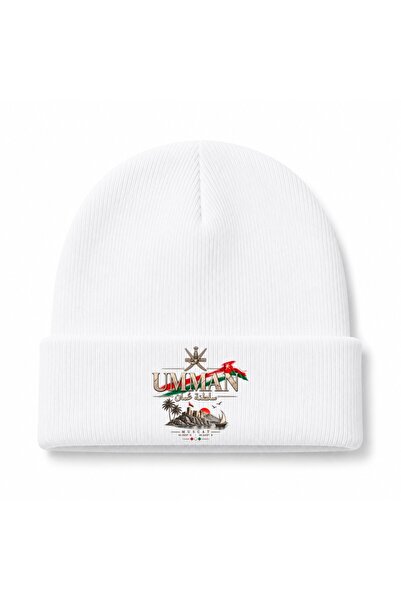 Rabona Fashion Muscat Coastal Fort & Sailboat Graphic Beanie
