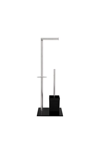 OEM Suport stativ hartie igienica, perie WC inclusa, AWD02071617, fara clapet...