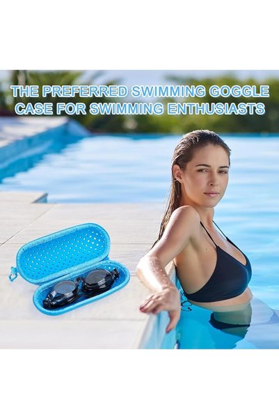 GENERAL Swim Goggle Case For Swimming Goggles, Sunglasses, Zipper Eyeglasses Case