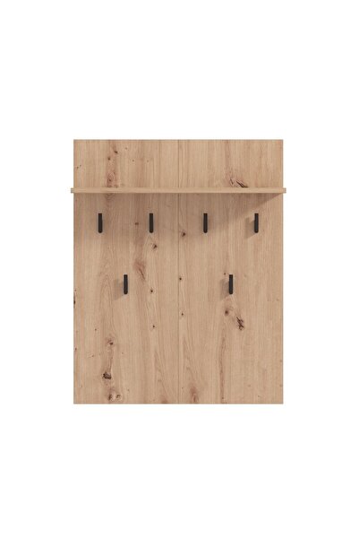 OEM Cuier hol pentru perete Landes, cu 6 agatatori si polita, stejar artisan,...