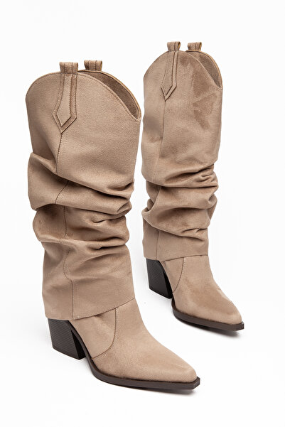 MS SUGAR SHOES Γυναικείες μπότες καουμπόι με μυτερή μύτη και χοντρό τακούνι, ...