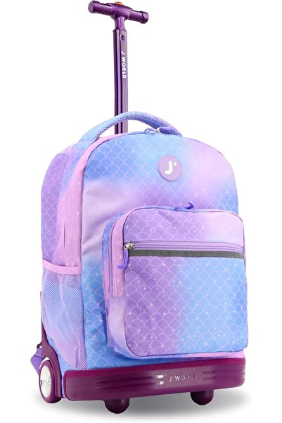 J World New York J World Sunrise Kids Rolling Backpack for Girls Boys. Roller...
