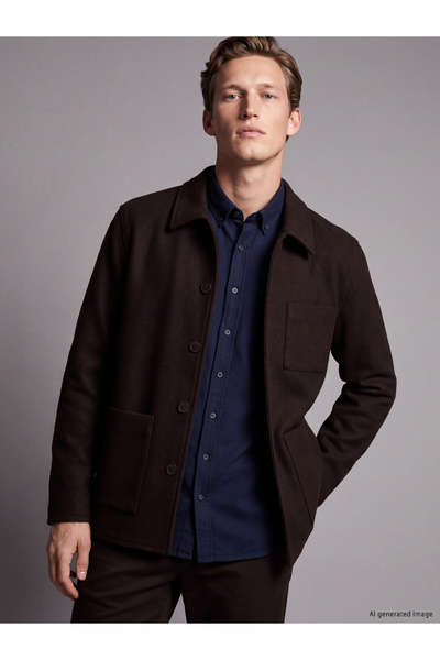 LC Waikiki Regular Fit Shirt Collar Men's Cachet Jacket