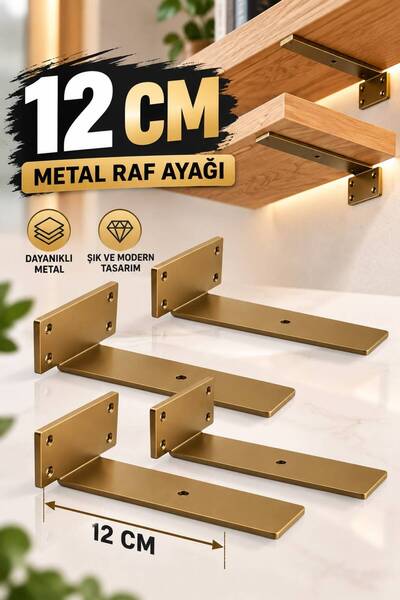 VENON ESKİTME 2 ADET || 12 CM RAF AYAĞI || Raf Altı Tutucu L Köşe Konsol Raf ...