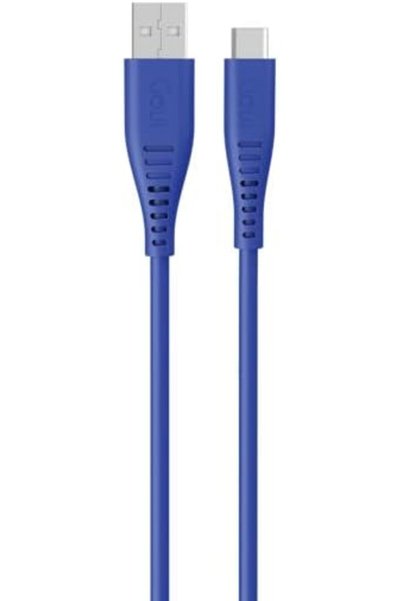 GOUİ Silicon USB to Type-C Charging and Data Cable, 1.5 m Length, Blue