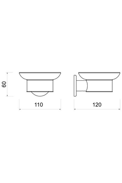 OEM Ferro Smile ASM02 soap dish, glossy