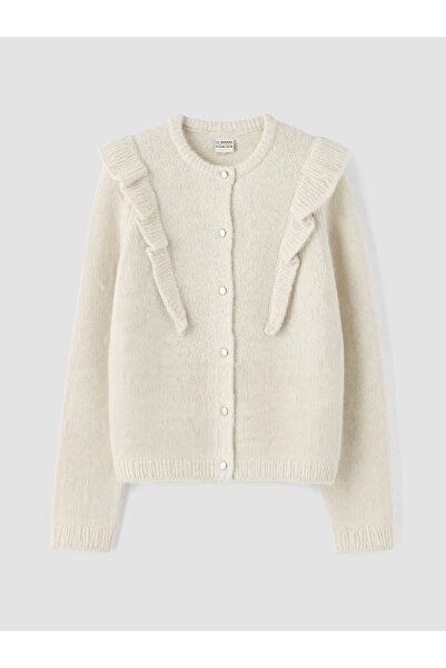 LC Waikiki Crew Neck Girls' Knitwear Cardigan