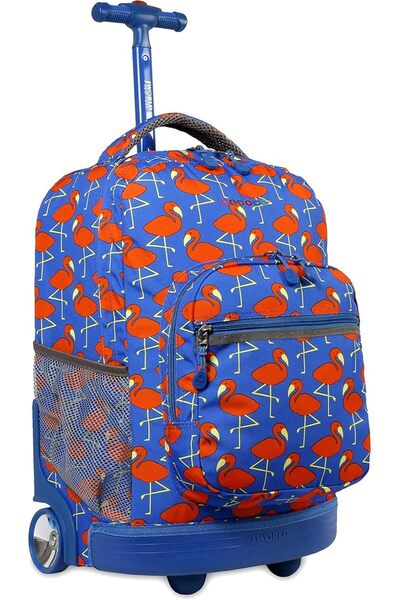 J World New York J World Sunrise Kids Rolling Backpack for Girls Boys. Roller...