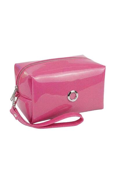 Ritzz Eyelet Organized Crochet Bag with Pink Glitter