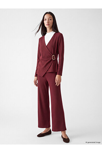 LC Waikiki Nevavm Farkıyla Lcw Everyday Burgundy Diving Fabric Plain Standard...