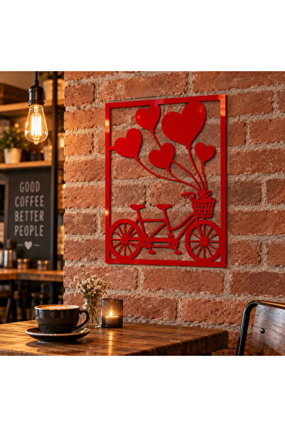 NOOT Tandemul Dragostei – Decorațiune de perete din plexiglas roșu, 24 x 32 cm